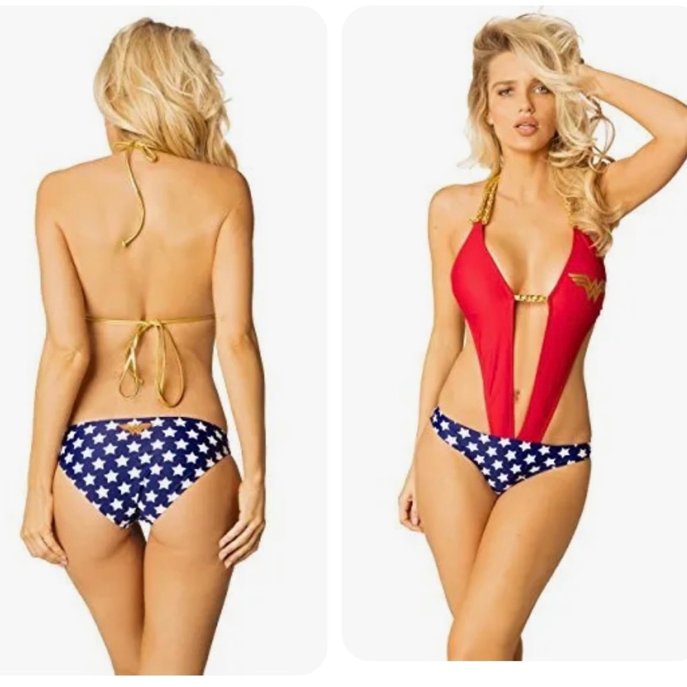 Dc comics Wonder Woman monokini with chain detail